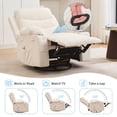 thumbnail image 3 of Ourlova Swivel Rocker Recliner Chair with Massage and Heat Oversized Reclining Sofa with 360° Swivel Side, 3 of 7