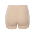 thumbnail image 3 of A2Y Women's Basic Solid Premium Cotton High Rise Bike Shorts Sand M, 3 of 5