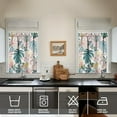 thumbnail image 2 of 3 PCS Tropical Floral Kitchen Curtains - Boho Garden Print Rod Pocket Curtains, 2 of 5