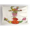 thumbnail image 1 of Anchor Pillow Sham Composition with Different Detailed Spring Flowers Blooming Nature and Marine Life, Decorative Standard King Size Printed Pillowcase, 36 X 20 Inches, Multicolor, by Ambesonne, 1 of 2