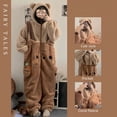 thumbnail image 4 of Pijamas de invierno suaves para niña, pijamas de una pieza con forro polar coral grueso, ropa de dormir bonita con dibujos animados para niña, 4 of 5