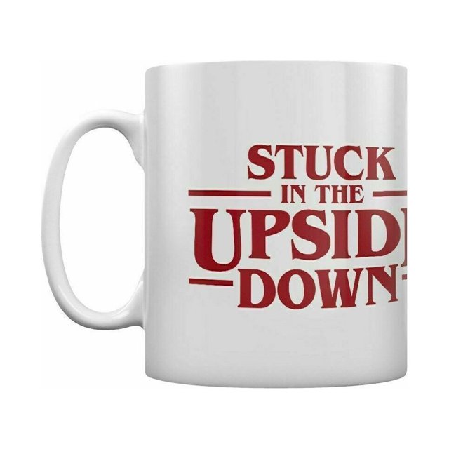 Stranger Things - Taza Stuck In The Upside Down (Blanco, Burdeos)