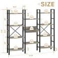 thumbnail image 2 of Walsunny Triple Wide 4 Tier Bookshelf Bookcase Wooden Bookshelves with 11 Open Display Shelves for Bedroom Living Room Home Office,Gray, 2 of 9