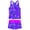 PineapplePurple, variant on Girls Swimsuit Two Piece Set Tankini Crop Top Swim Shorts Bathing Suit Sizes 4-5T