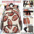 thumbnail image 2 of Herdesigns American Football Backpack with Lunch Box Sports Lightweight Large Travel Work Laptop Backpacks Set Casual Daypacks, 2 of 8