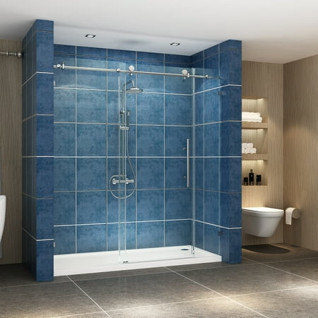 Stainless Finish Shower Door SUNNY SHOWER 72