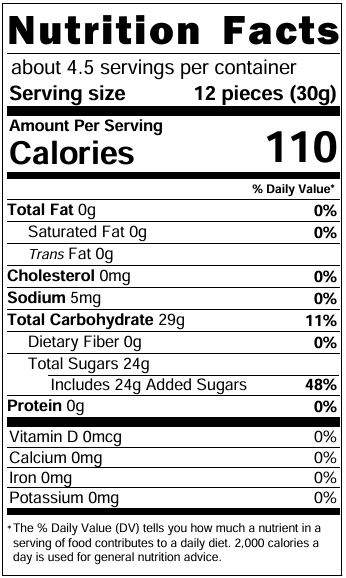 Sweet Smiles Cherry Sours Candy, 5 oz Bag
