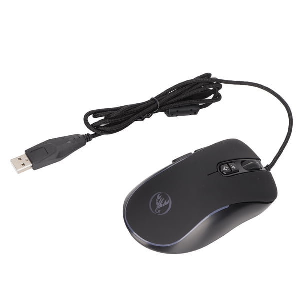 Ratón Mecánico 4800DPI Programable De Alta Precisión Ergonómico ABS Ratón Para Juegos Con 6 Colores RGB Para Para