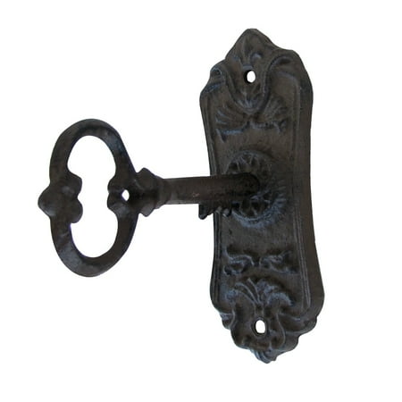 Cast Iron Wall Mount Victorian Skeleton Key In Door Lock Hook Rack