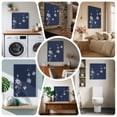 thumbnail image 6 of Ships Next Day Canvas Wall Art 8"x8", Navy Blue White Floral Wood Framed Canvas Print Painting, Abstract Art Summer Botanical Ready to Hang Small Picture Wall Decor for Home Bathroom Nursery Kitchen, 6 of 9