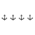 thumbnail image 2 of Danya B 4 Piece Dark Brown Iron Anchor Two-Prong Wall Sculpture Utility Double Hooks, 2 of 6