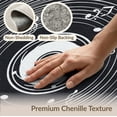 thumbnail image 6 of ODIKA 9'x12' Washable Area Rug Low Pile, Flatwoven, Disc Retro Record Gramophone Radial Lines Music Symbols Shaped for Great Room, Indoor Concept, Large Living, 6 of 7