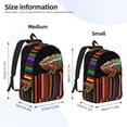thumbnail image 3 of Lsque Chameleon Panther On Colored Pencils Pattern Canvas Daypack, Durable Backpack, High-quality Versatile Backpack,Vintage Compact Backpack-Medium, 3 of 6