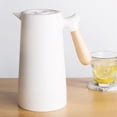 thumbnail image 3 of Hervidor de agua nórdico de 100 ml con aislamiento térmico para el hogar, olla de vidrio con aislamiento térmico blanco, 3 of 8