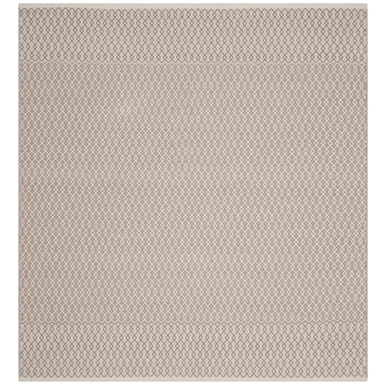 SAFAVIEH Montauk Nazca Geometric Cotton Runner Rug, Ivory/Grey, 2'3" x 10'