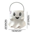 thumbnail image 3 of Uxgjfwu Halloween Snack Bucket, Cute Spooky Ghost Theme Party Decor for Kids Treats Collection, 3 of 9