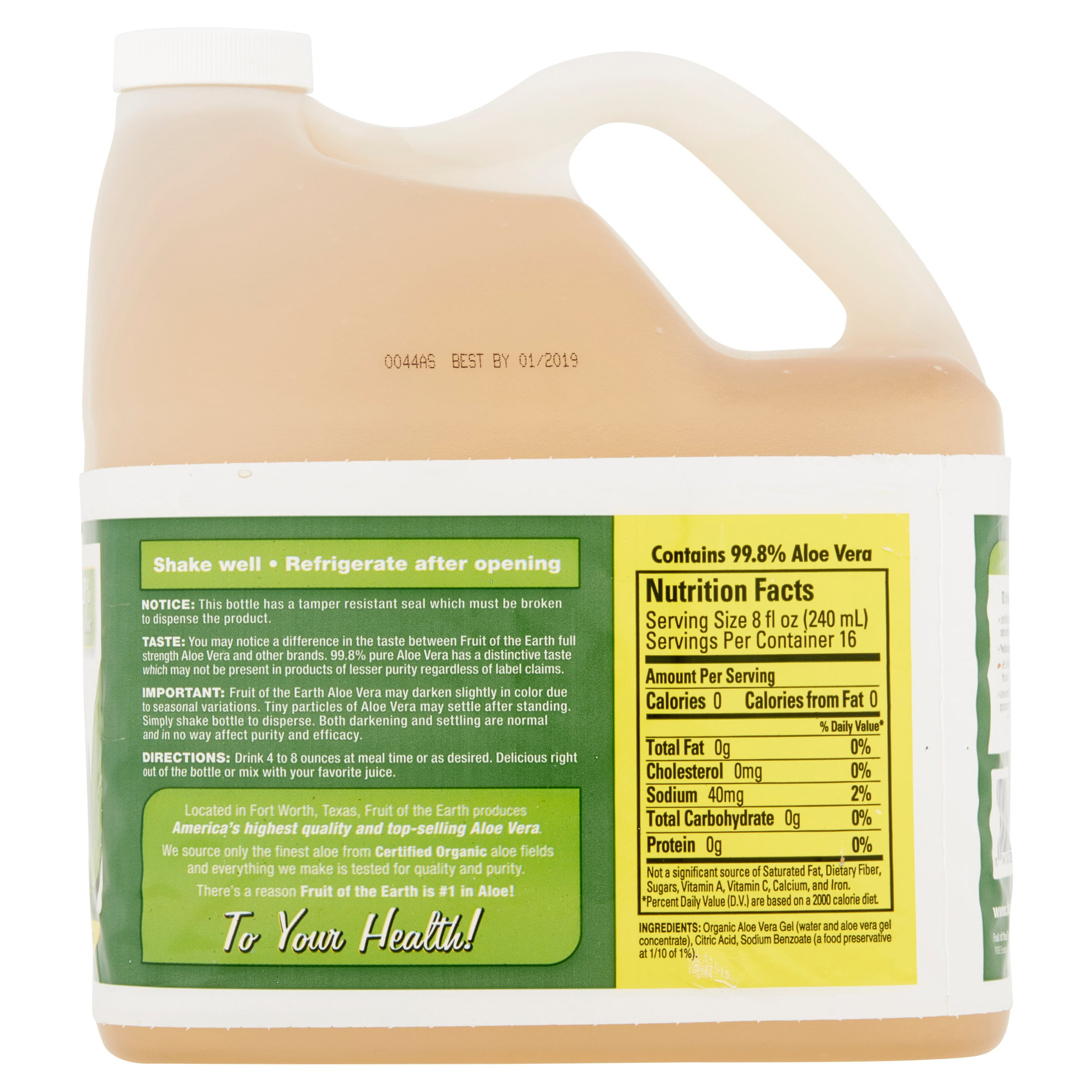 Fruit Of The Earth Aloe Vera Juice With 99.8 Aloe Organic Fresh