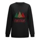 thumbnail image 4 of Sudaderas Navideñas Para Mujer, Camiseta Holgada Estampada A La Moda, Blusa de Manga Larga, Tops Casuales de Cuello Redondo Odeerbi ODB191931, 4 of 5