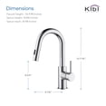 thumbnail image 4 of Kibi USA Single-Hole Pull-Down Kitchen Faucet with Sprayer and Magnetic Docking Chrome Brass Finish, 4 of 5