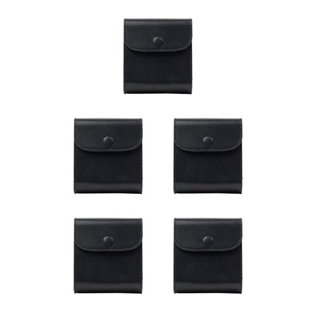 Transemion Brand New Storage Camera Bag Square Camera Photo Sheets Storage Bag Leather Case Replacement For SQ20/SQ10/SQ6/SP-3 Black 5Set