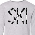 thumbnail image 4 of Inktastic Ski Rough Text Long Sleeve Youth T-Shirt, 4 of 5