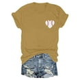 thumbnail image 4 of Tittly T Shirts for Women Graphic Tees Women's Baseball Is My Favorite Season Baseball T Shirt Top Tshirts Shirts Tops for Women Trendy Khaki L, 4 of 5