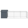 thumbnail image 5 of vidaXL Chicken Cage with Run Anthracite 46.1"x320.1"x48.4" Galvanized Steel, 5 of 8