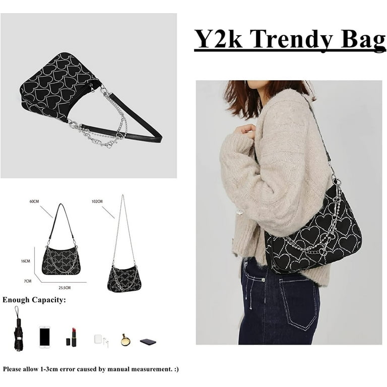 Y2K Shoulder Messenger Bag Triangle Small Tote Bag Female Handbags
