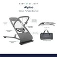 thumbnail image 4 of Baby Delight Alpine Deluxe Portable  Bouncer, Charcoal Tweed, 4 of 5