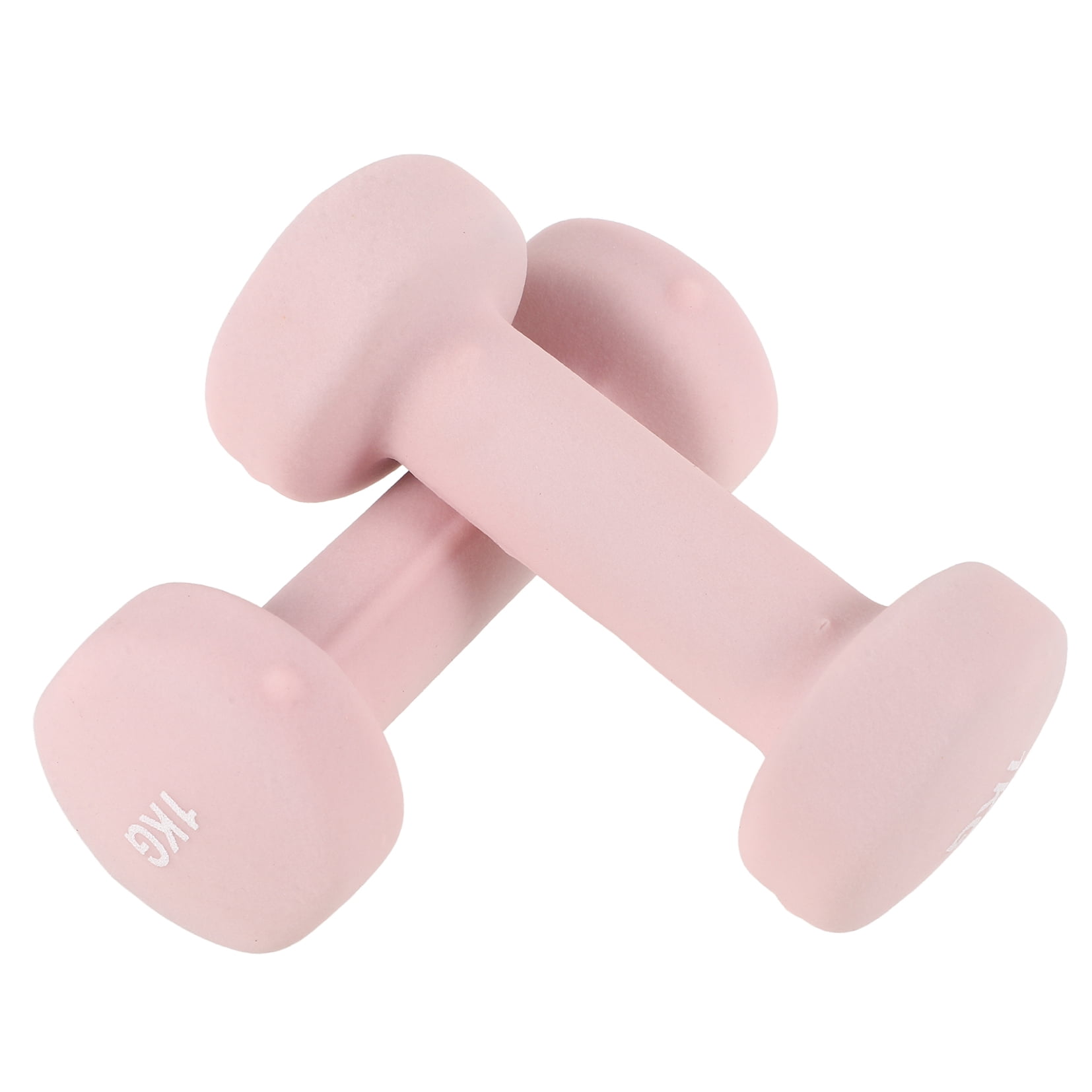 Mobestech 2Pcs Pink Cast Iron Dumbbells Hand Weights for Home Gym Strength Training