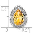 thumbnail image 3 of 14K White Gold Pear Citrine Chain Slide (Width 10.3) (Length 13.6) - Jbsp, 3 of 5