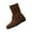 Coffee, variant on XIMIN Women's Fashion Short Boots Wide Width Ankle Boots Suede Back Heel Chunky Mid Calf Boots Mid Calf Cowboy Boots Block Low Heel Side Zipper Booties
