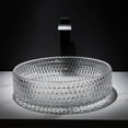 Homary Vessel Transparent Diamond Shaped Crystal Glass Bathroom Wash ...