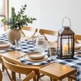 thumbnail image 6 of Navy Blue Plaid Round 13 Inch Placemats Set of 4, Spring Farmhouse Buffalo Checkered HeatResistant Non Slip Place Mats for Dining Table, Wipeable Braided Kitchen Table Mats for Housewarming, 6 of 9