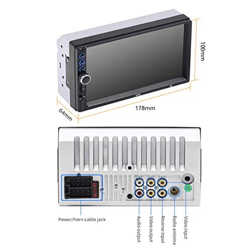 Reversing Camera Car Stereo Double Din Car Radio Bluetooth 7 Touch Screen in Dash Car Audio MP5 Player TF USB FM Radio Media Player Mirror Link Steering Wheel Controls Remote Control