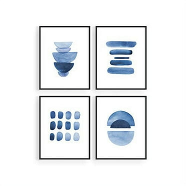 Haus And Hues Abstract Blue 8" x 10" Art Print