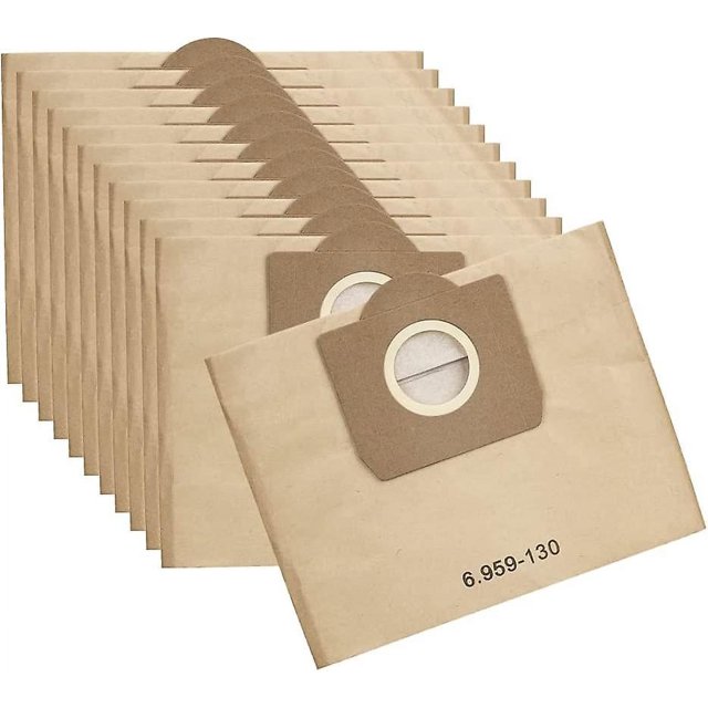 Paquete de 12 bolsas de filtro de vacío de repuesto Karcher 6.959-130.0 filtro de bolsas de papel