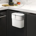 thumbnail image 6 of Yooci 2 Gallon Hanging Trash Can with Lid Kitchen Compost Bin for Under Sink, Plastic Wall-Mounted Garbage Can, Small Kitchen Trash Bin, Small Trash Can with Lid for Cupboard Countertop, 6 of 9