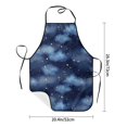 thumbnail image 4 of Naloa 1Pack Adjustable Bib Apron Waterdrop Resistant Cooking Kitchen Aprons for Women Men Chef, Starry Sky Print, 4 of 5