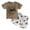 Brown 33, variant on Toddler Boys Outfit Sets Baby Boy Cotton Print Spring Summer Short Sleeve Tshirt Tops Shorts Outfits Set Clothes