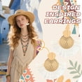 thumbnail image 3 of DESIGNICE 3Pcs Boho Earrings,Stud Earrings Earrings for Women,Scalloped Cotton Tassels Statement Earrings,Style1, 3 of 7
