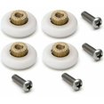 thumbnail image 1 of 4pcs Replacement Rollers for Sliding Shower Door with M6 Screws Diameter 20mm, 1 of 3