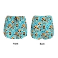 thumbnail image 3 of Susaid Lovely Sea Otters Print Women's High Waisted Running Shorts Quick Dry Athletic Gym Track Workout Shorts Zip Pocket-XX-Large, 3 of 7