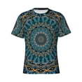 thumbnail image 3 of Naloa Mandala Men's T-Shirt Sport T-shirt Men's Basic Tee Casual Men's Shirt, Round Neck, Short Sleeves - Small, 3 of 5