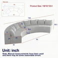 thumbnail image 7 of Modern Curved Corduroy Sectional Sofa for Living Room (220cm) with 8 Pillows, 7 of 7