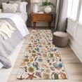 thumbnail image 4 of 2'x6' Rug Runners for Hallways Kitchen, Nautical Coastal Non Slip Entryway Beside Floor Carpet Runner, Retro Ocean Starfish Shells Animals Brown Laundry Room Bedroom Throw Rugs Mat for Family Pet, 4 of 8