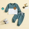 thumbnail image 2 of Xudanell Baby Boy Clothes 6-9 Months Newborn Thermal Outfit Print Shirt Tops and Pants with Pocket 1st Birthday Outfit, 2 of 5