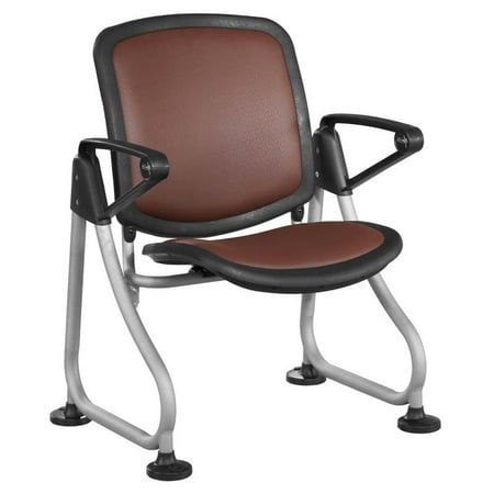 OFM ReadyLink Row Starter Guest Chair in Maroon and Silver