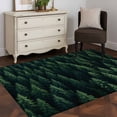 thumbnail image 3 of Green Forest Runner Rug 2.7x5 FT, Non Slip Entryway Carpet, Modern Pine Trees Mysterious Art Washable Soft Floor Carpet Entrance Mat Non-Shedding Throw Rug for Hallway Laundry Room Bedside, 3 of 9