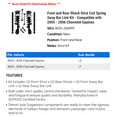 thumbnail image 2 of Front and Rear Shock Strut Coil Spring Sway Bar Link Kit - Compatible with 2005 - 2006 Chevy Equinox, 2 of 2